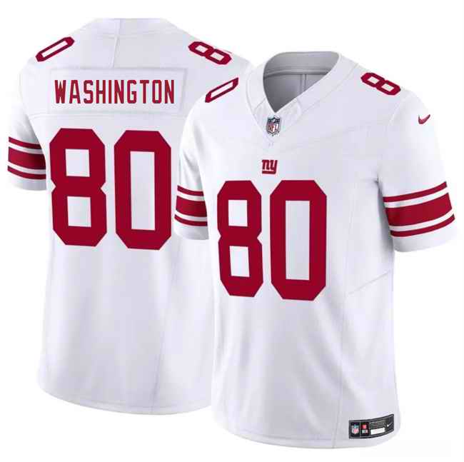 Men's New York Giants #80 Montrell Washington White 2025 F.U.S.E. Vapor Untouchable Limited Stitched Jersey